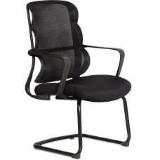 Крісло Mealux Easy Static Black (арт. HF-L10 F/B) - спинка сітка / сидіння тканина / чорне (коробок-1 шт.)