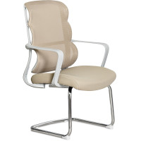 Крісло Mealux Easy Static Beige (арт. HF-L10 F/BR) - спинка сітка / сидіння тканина / бежевий (коробок-1 шт.)