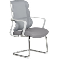 Кресло Mealux Easy Static Grey (арт. HF-L10 F/G) - спинка сетка/сиденье ткань/серое (коробок-1 шт.)
