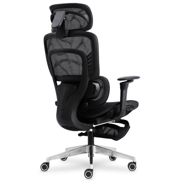 Крісло з масажним ефектом Mealux M10 Air Massage Black (арт. HF-M10 M/BB) - спинка сітка / сидіння сітка / чорне (коробок-1 шт.)