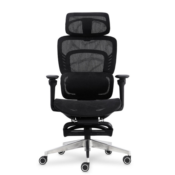 Крісло з масажним ефектом Mealux M10 Air Massage Black (арт. HF-M10 M/BB) - спинка сітка / сидіння сітка / чорне (коробок-1 шт.)