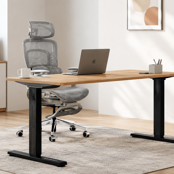 Крісло з масажним ефектом Mealux M10 Air Massage Grey (арт. HF-M10 M/G) - спинка сітка / сидіння сітка / колір сірий (коробок-1 шт.)