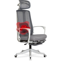 Крісло з масажним ефектом Mealux M4 Air Massage Grey (арт. HF-M4 M/G) - сидіння тканина / сіре (коробок-1 шт.)