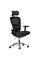 Крісло Mealux Q1 Air Fabric Black (арт HF-Q1 F/B) - спинка сітка / сидіння тканина / колір чорний (коробок-1 шт.)