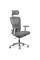 Крісло Mealux Q1 Air Fabric Grey (арт. HF Q-1 F/G) - спинка сітка / сидіння тканина / сірий колір (коробок-1 шт.)