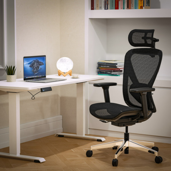 Крісло Mealux Q1 Air Black (арт. HF-Q1 M/B) - спинка сітка/сідіння сітка/колір чорний (коробок-1 шт.)