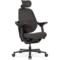 Офисное кресло Mealux HF-Q21 Black (арт.HF-Q21 F/B) - черная ткань (коробок 1 шт.)