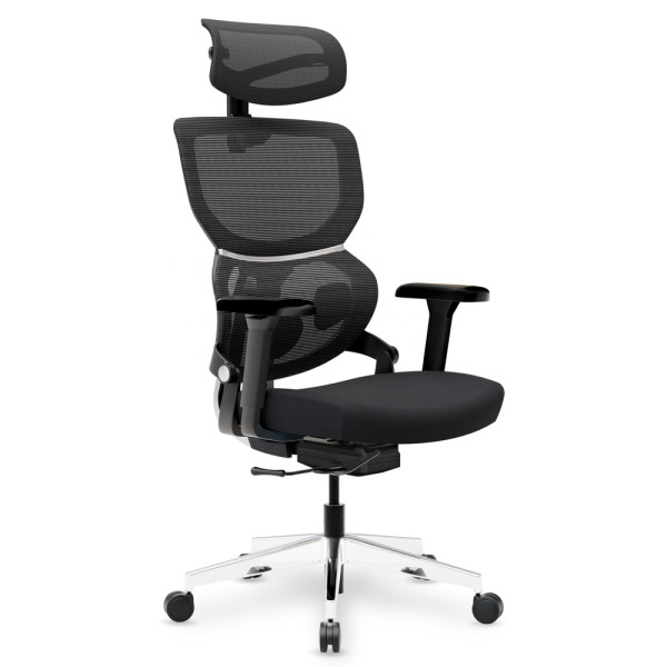 Кресло Mealux Q3 Air Fabric Black (арт. HF- Q3 F/B) - спинка сетка / сиденье ткань / цвет черный (коробок-1 шт.)