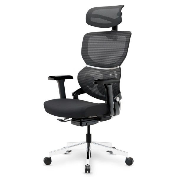 Кресло Mealux Q3 Air Fabric Black (арт. HF- Q3 F/B) - спинка сетка / сиденье ткань / цвет черный (коробок-1 шт.)