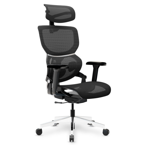 Кресло Mealux Q3 Air Black (арт. HF- Q3 M/B)  - спинка сетка / сиденье сетка / цвет черный (коробок-1 шт.)