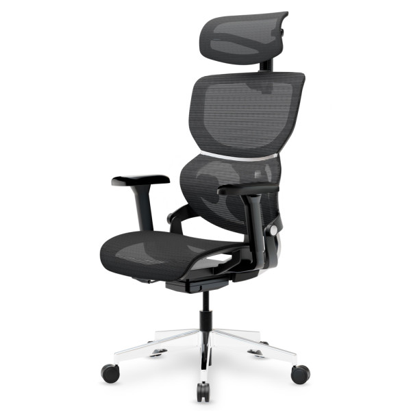 Кресло Mealux Q3 Air Black (арт. HF- Q3 M/B)  - спинка сетка / сиденье сетка / цвет черный (коробок-1 шт.)
