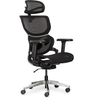 Кресло Mealux Q3 Air Black (арт. HF- Q3 M/B)  - спинка сетка / сиденье сетка / цвет черный (коробок-1 шт.)