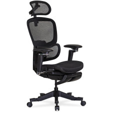 Офісне крісло Mealux Q5 Air Black (арт. HF-Q5 M/B) - спинка сітка / сідіння сітка/колір чорний (коробок-1 шт.)
