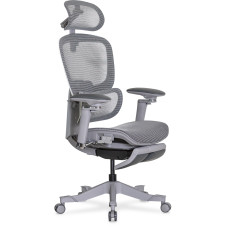 Офісне крісло Mealux Q5 Air Grey (арт. HF-Q5 M/G) - спинка сітка / сидіння сітка / колір сірий (коробок - 1 шт.)