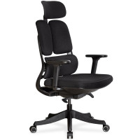Крісло Mealux S160 Black (арт. HF-S160 F/B) - сидіння тканина / колір чорний (коробок 1 шт.)