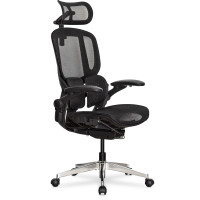 Крісло Mealux S202 Air Black (арт. HF-S202 M/B) - спинка сітка / сидіння сітка / колір чорний (коробок-1 шт.)