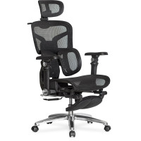 Кресло Mealux S2 Air Plus Black (арт. HF-S2 M/B) - спинка сетка/сидение сетка/черный цвет (коробок-1 шт.)