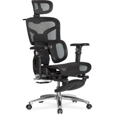 Кресло Mealux S2 Air Plus Black (арт. HF-S2 M/B) - спинка сетка/сидение сетка/черный цвет (коробок-1 шт.)