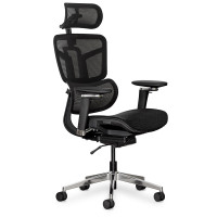 Крісло Mealux S4 Air Black (арт. HF-S4 M/B) - спинка сітка / сидіння сітка / чорний колір (коробок-1 шт.)