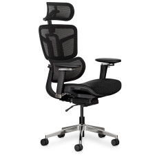 Крісло Mealux S4 Air Black (арт. HF-S4 M/B) - спинка сітка / сидіння сітка / чорний колір (коробок-1 шт.)