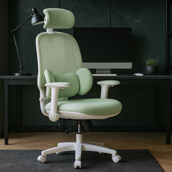 Підліткове офісне крісло Mealux Junior T2 Green (арт. HF-T2 F/KZ) - спинка сітка / сідіння тканина зелена (коробок-1 шт.)