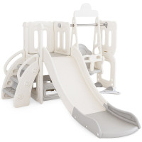 Детский игровой комплекс Mealux Elsa White/Grey (арт. KD-B012 White/Grey) - цвет пластика белый с серым (коробок 1 шт.)