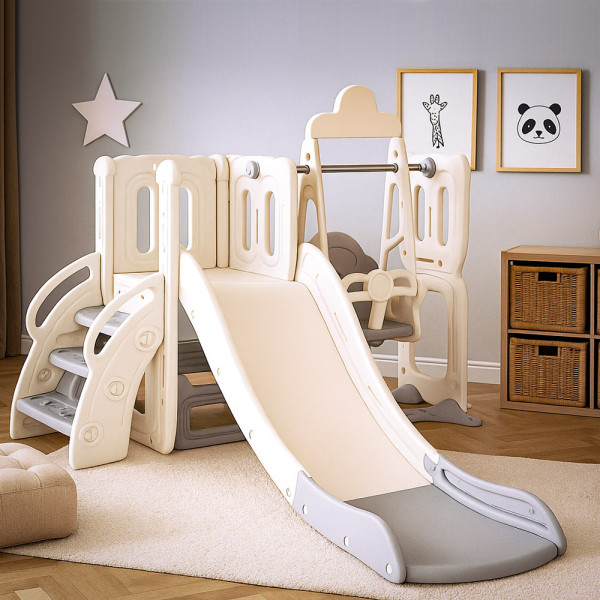 Дитячий ігровий комплекс Mealux Elsa White / Grey (арт. KD-B012-1 White / Grey) - колір пластику білий із сірим (коробок 1 шт.)