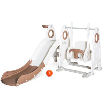 Игровой комплекс Mealux Cosmo White/Coffee (арт.KD-B022 White/Coffee) – цвет пластика бело-коричневый (коробок-1 шт.)