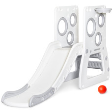 Гірка-трансформер для дітей Mealux Luna (арт. KD-B071 White / Grey) - колір білий із сірим (коробок-1 шт.)