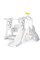 Гірка-трансформер для дітей з гойдалкою Mealux Lola (арт. KD-B076 White / Grey) - колір білий з сірим (коробок-1 шт.)