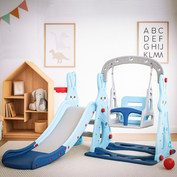Гірка для дітей Mealux Bunny (арт. KD-B261 Blue) - колір блакитний (коробок-1 шт.)