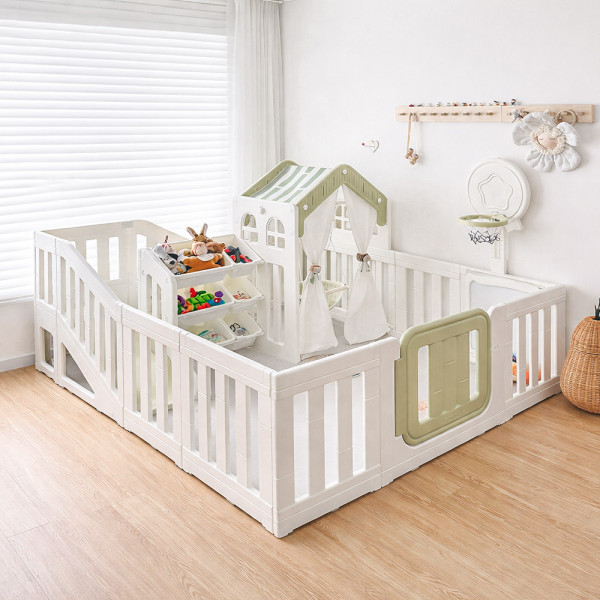 Дитячий ігровий комплекс Mealux Tiana White / Green (арт. KD-C013 White/Green) - колір білий з зеленим (коробок-3 шт.)
