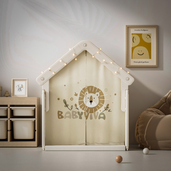 Манеж-будиночок для дітей Mealux Lulu House (арт. KD-C029 White) - колір пластику білий (коробок 1 шт.)