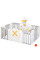 Манеж для дітей Mealux Forto Grey (арт. KD-C051 Grey / White) - колір пластику білий із сірим (коробок 4 шт.)