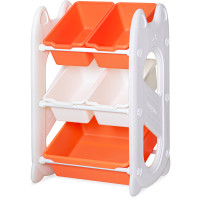Стелаж Mealux Coral Mini Orange (арт. KD-E021 Orange – колір пластику білий з помаранчевим (коробок-1 шт.)