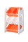 Стелаж Mealux Coral Mini Orange (арт. KD-E021 Orange - цвет пластика белый с оранжевым (коробок-1 шт.)