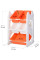 Стелаж Mealux Coral Mini Orange (арт. KD-E021 Orange - цвет пластика белый с оранжевым (коробок-1 шт.)