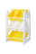 Стелаж Mealux Coral Mini Yellow (арт. KD-E021 Yellow) – колір пластику білий з жовтим (коробок-1 шт.)