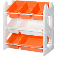 Стелаж Mealux Coral Orange (арт. KD-E022 Orange) – колір пластику білий з помаранчевим (коробок-1 шт.)