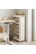 Стеллаж Mealux Brooks White / Yellow  (арт. KD-E041 White/Yellow) - цвет пластика белый с желтым (коробок 1 шт.)
