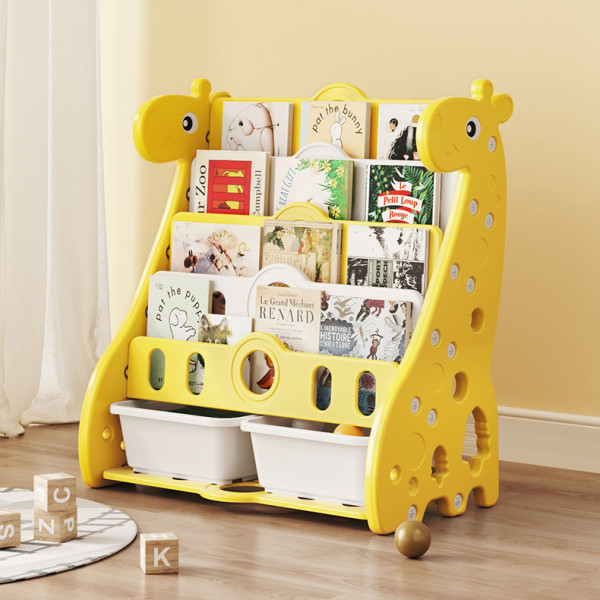 Стеллаж Mealux Raffo Yellow (арт. KD-E042 Yellow) - цвет пластика желтый (коробок 1 шт.)
