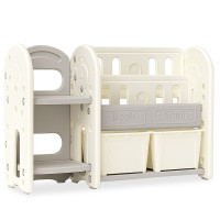 Стелаж Mealux Kubik White (арт. KD-E053 White) - колір пластику сірий з білим (коробок 1 шт.)