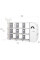 Стелаж Mealux Splash White (арт. KD-E054 White) - колір пластику білий (коробок 1 шт.)