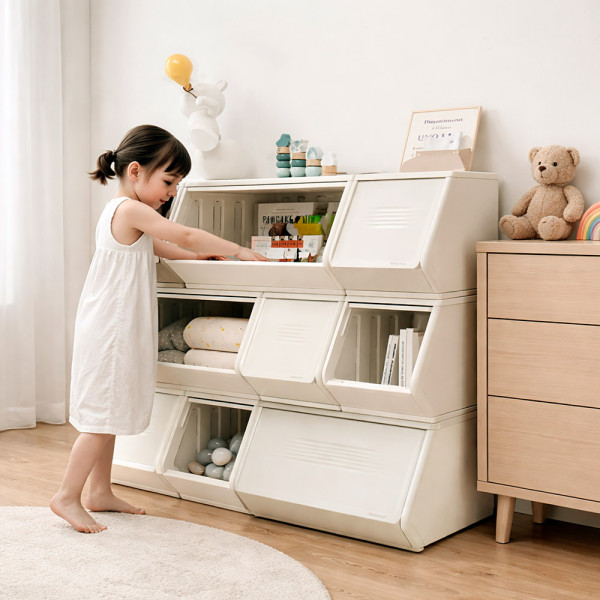 Закритий стелаж для іграшок Mealux Boxy S White (арт. KD-E071 White) - колір пластика білий (коробок-1 шт.)