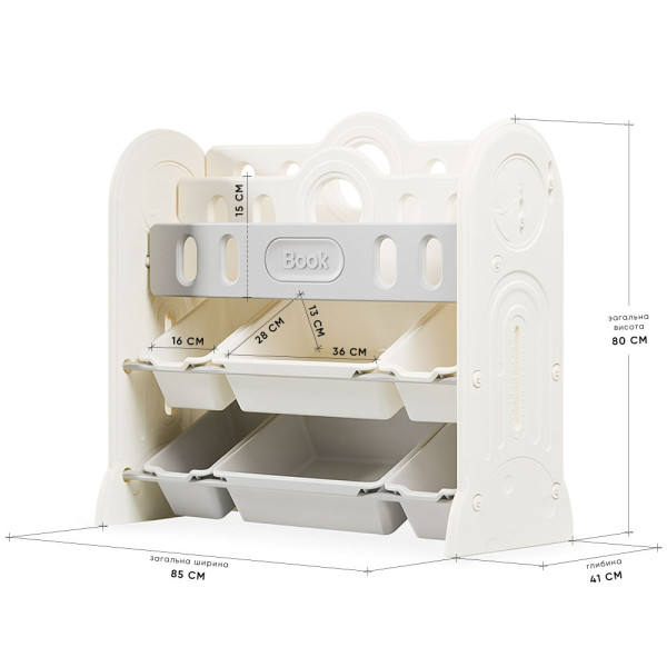 Стеллаж Mealux Slotto White (рт. KD-E121 White) -  цвет пластика белый (коробок 1 шт.)