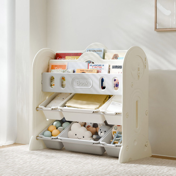 Стеллаж Mealux Slotto White (рт. KD-E121 White) -  цвет пластика белый (коробок 1 шт.)