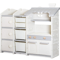 Стелаж Mealux Master Chef White (арт. KD-E154 White) - колір пластику білий із сірим (коробок 1 шт.)