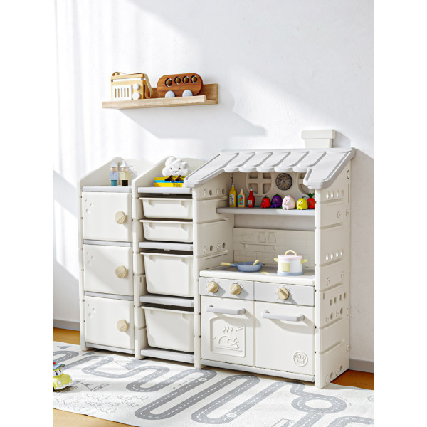 Стеллаж Mealux Master Chef White/Gray  (арт. KD-E154 White/Gray) - цвет пластика белый с серым (коробок 1 шт.)