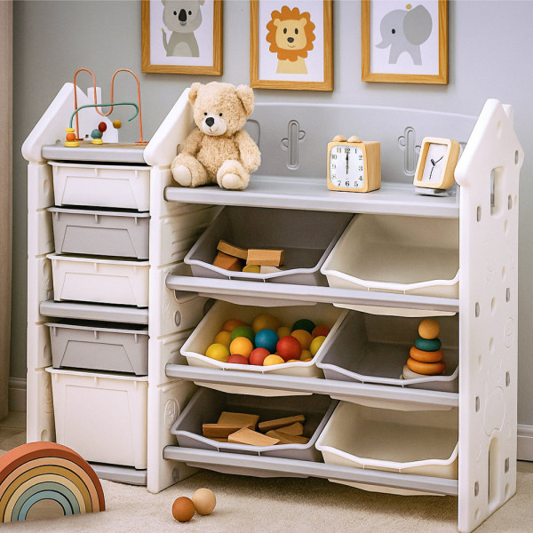 Стелаж Mealux Dot White (арт. KD-E194 White) - колір пластику білий (коробок 1 шт.)