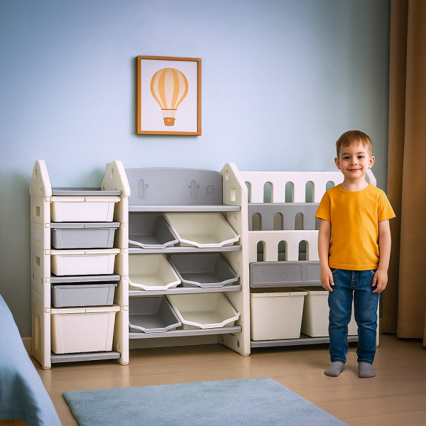 Стеллаж Mealux Line White (арт. KD-E196  White) - цвет пластика белый (коробок 1 шт.)